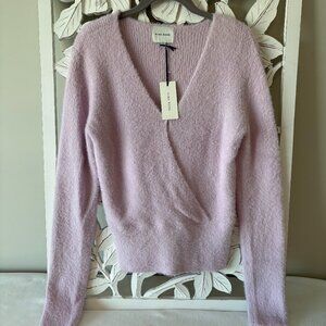 NWT - Pink Rose V-Neck Wrap Sweater
